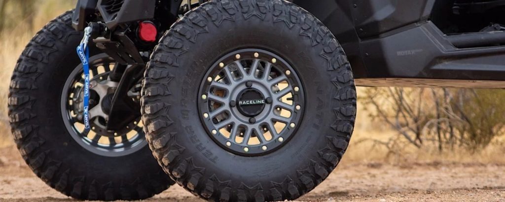 Raceline-Podium-14-1500x600.jpg Raceline A93 wheels wrapped in GBC Terra Master tires.