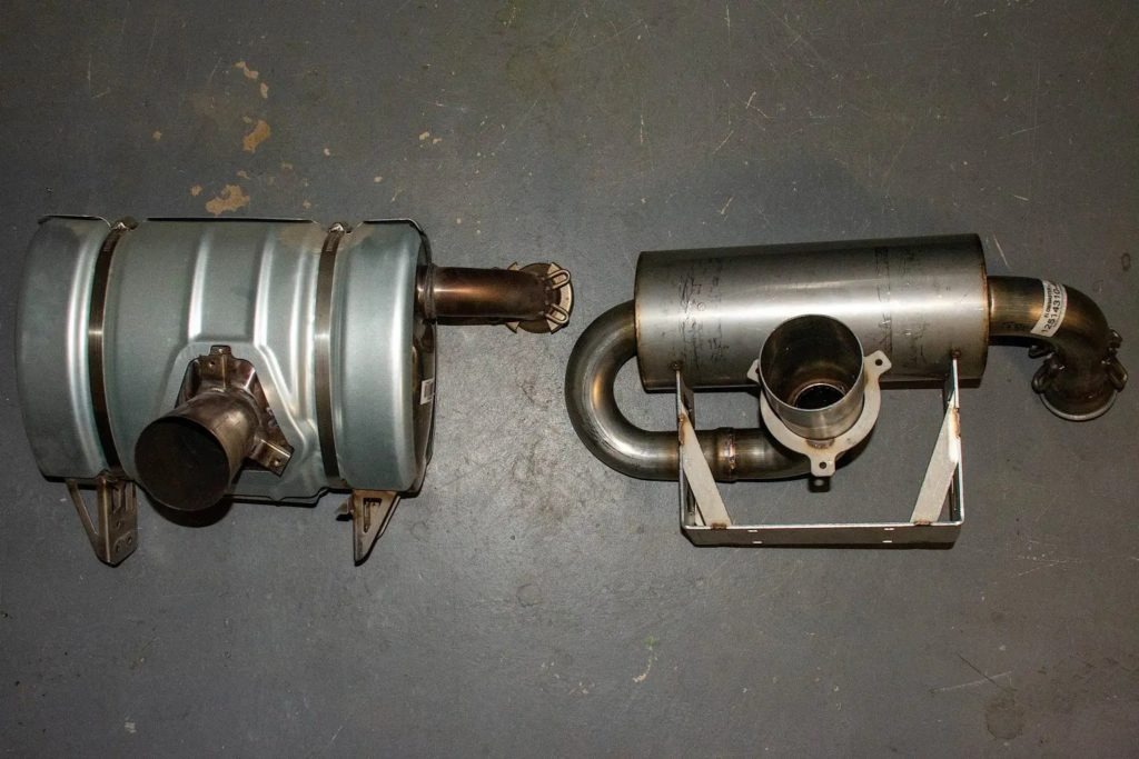 XDR exhaust disassembled.