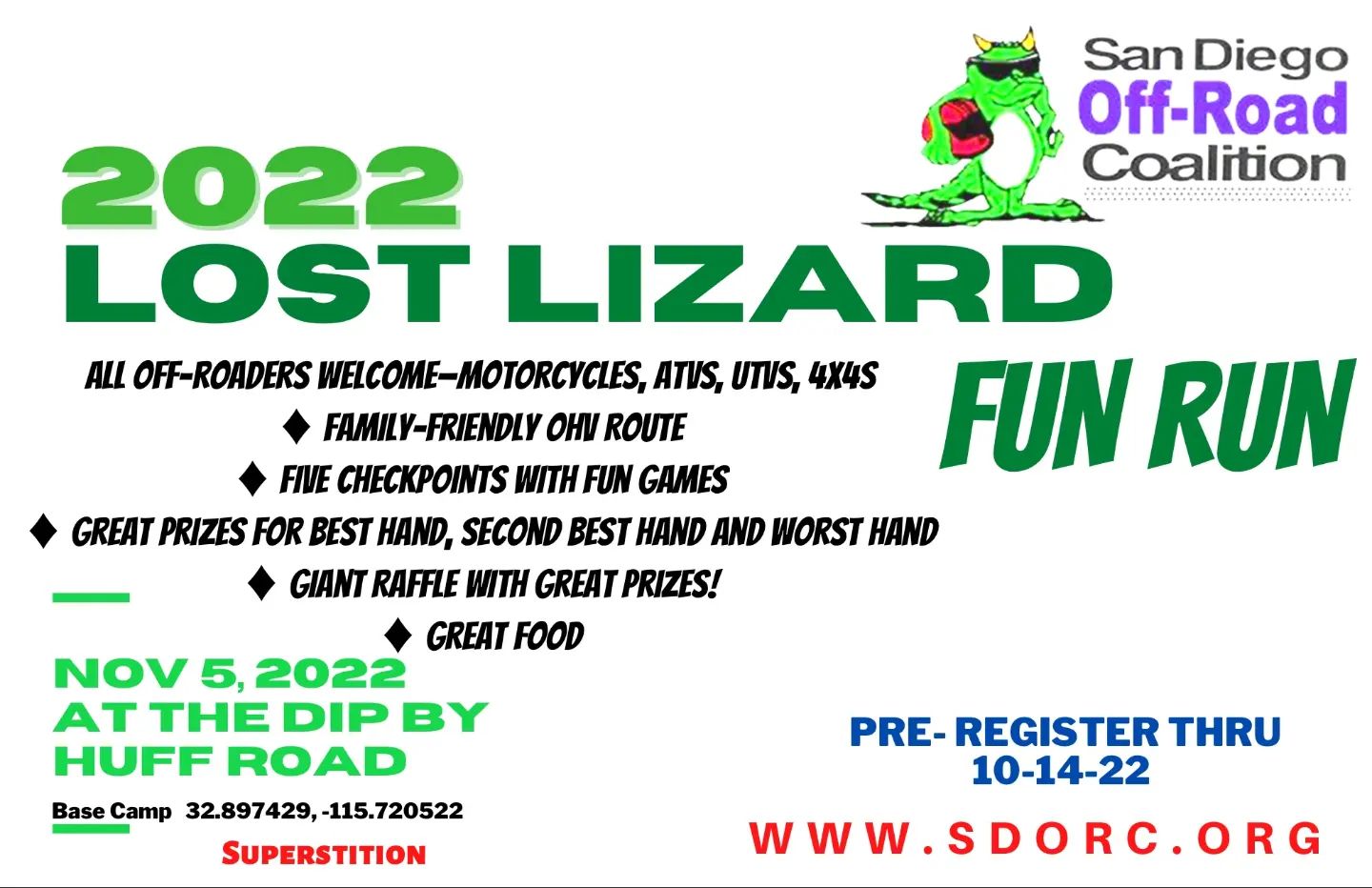 SDORC's 17th Lost Lizard OffRoad Fun Run Sand Sports Super Show