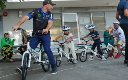 All Kids Bike And Yamaha Give LAUSD Kids Chance To Learn To Ride A Bike